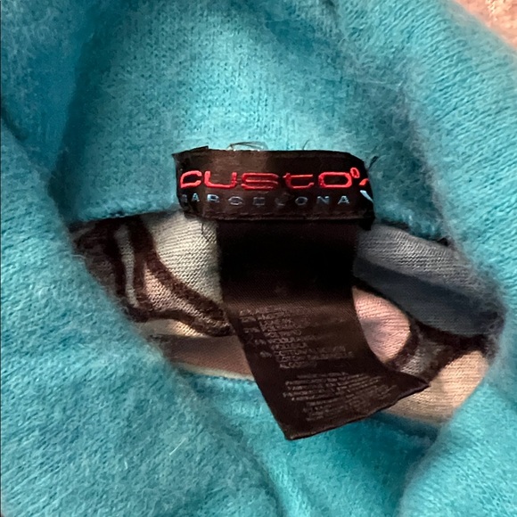 Custo Barcelona Blue and Black Graphic Top. - Picture 2 of 5